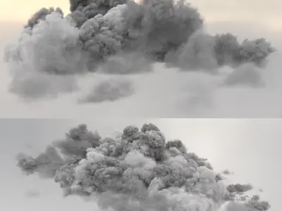 Cloudy Clouds Volumetric VDB For Blender 3D model