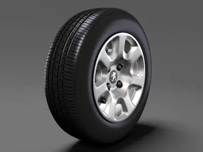Peugeot Partner Van wheel 2017 3D model