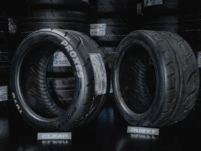 Tire Toyo Proxes R888R Full 3D 3D model