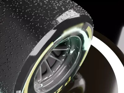 F1 Reifen Formel 1 - Reifen - Rad - Pirel 3D-Modell - Raintire 3D model