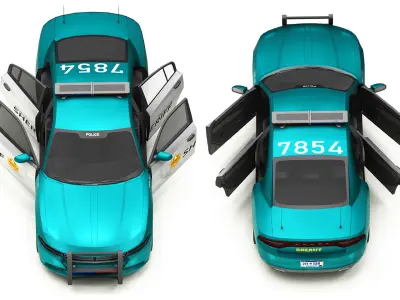 Police-Car police car Free low-poly 3D model