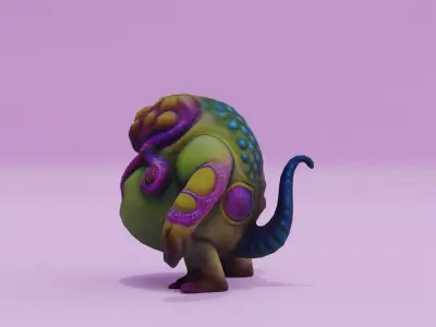Alien Character Monster Low-poly 3D model