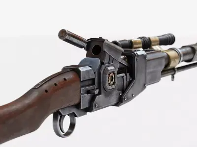 Mandalorian Amban Rifle - 3D Asset Kit PBR Low-poly 3D model