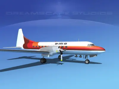 Convair CV-580 Gem State Air 3D model