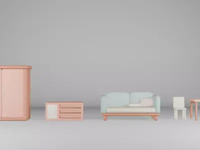 furniture free Free low-poly 3D model purchase