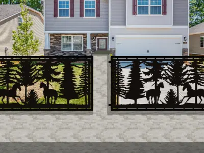 Two-Horses 2 - 30x60-cm - dxf file - laser cut 3D model