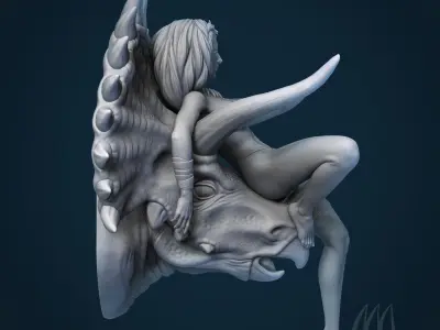 Cavewoman Key Holder 3D print model