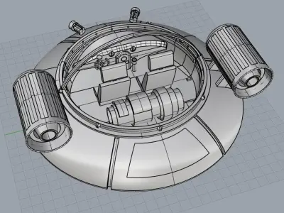 Rick and Morty spaceship 3D model