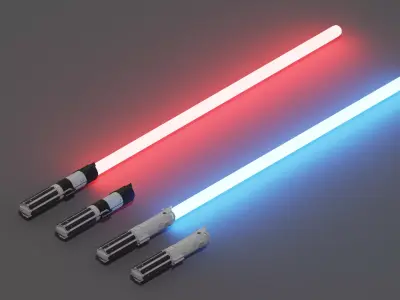 Magica Voxel Lightsaber Models 3D model