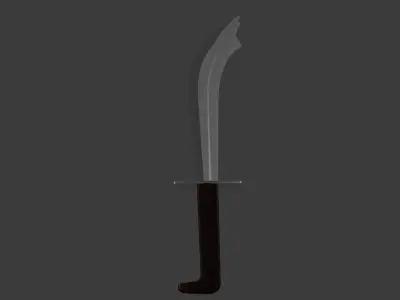 Malhus Sword  Balkan Curved Blade Low-poly 3D model