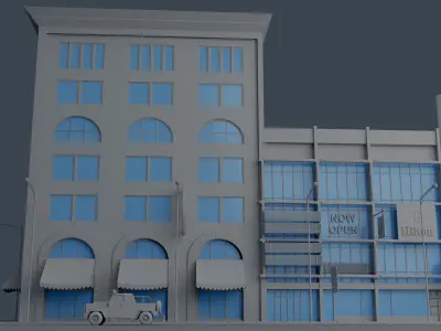 3d commercial building 3D model