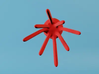 Octopus Animated Low-poly 3D model