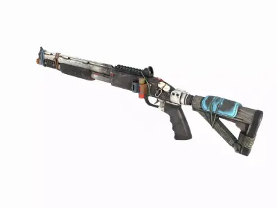 Sci Fi wasteland style shotgun 3D model
