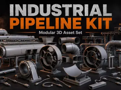 Ultimate Industrial Pipeline Cable  Connector Kit  3D model