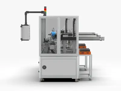 Automatic Battery Tray Loading and Unloading Coating Machine 3D model