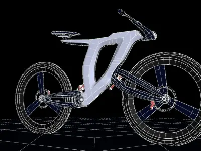 3D Concept Bike Low-poly 3D model