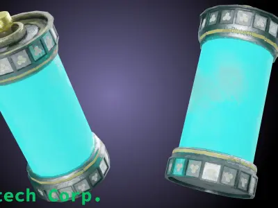 Bacta canister Low-poly 3D model