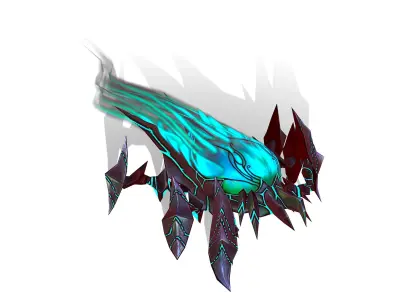 animated mystical neon beetle Low-poly 3D model