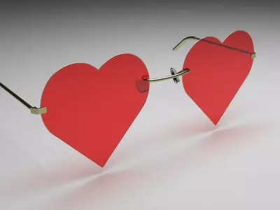 Heart Sunglasses 3D model