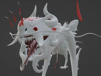 White Dragon 3D model
