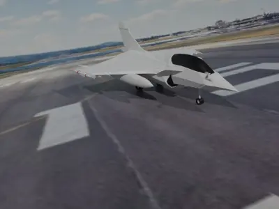 Aircraft Rafale Low-poly 3D model