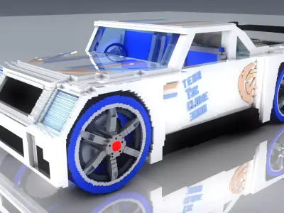 Minecraft Bassline Car 3D Model V1 Free 3D model