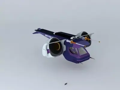 XH Scout Space reconnaissance helicopter class Free 3D model