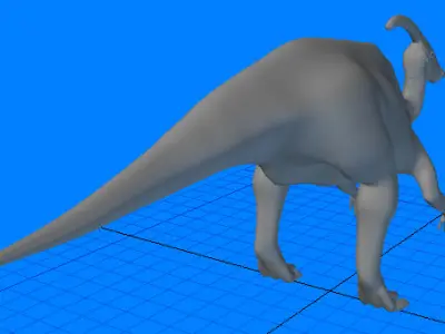 Parasaurolophus Type-1 3D model