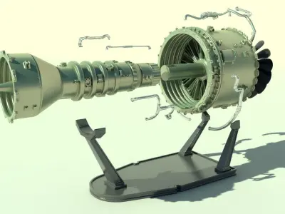 Jet engine for 3Dprint 3D print model