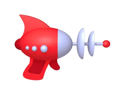 Space Gun Laser Cartoon 3D model