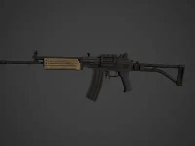 Galil AR Low Poly Low-poly 3D model