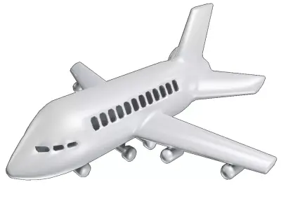 Games Aeroplane Toy Low-poly 3D model