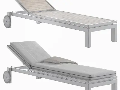 Chaise lounge Crate and Barrel Free 3D model