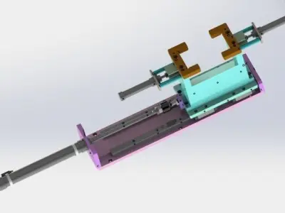 Pneumatic conveying clamping platform 3D model