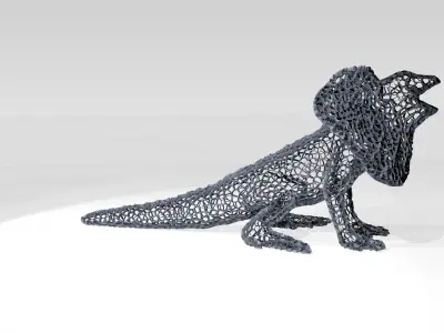 Frilled Lizard Voronoi 3D model