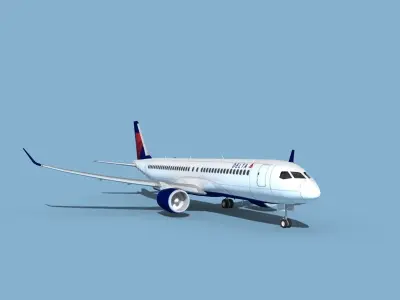 Airbus A220-300 Delta Express 3D model