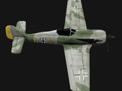 Focke-Wulf FW-190 Low-poly 3D model