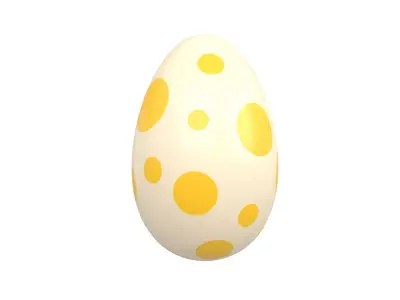 Dinosaur Egg v1 001 Low-poly 3D model