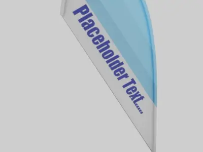 Beachflag 1 Low-Poly Low-poly 3D model