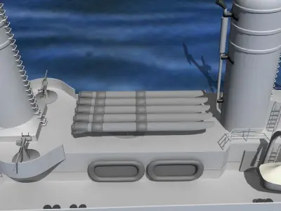 Gleaves Class Destroyer USS Gleaves DD423 3D model