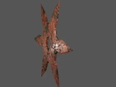 Rusty Shuriken 3D model