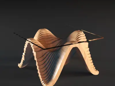 Parametric Double-sided Table Free 3D model