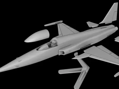 STL FILES OF SCALE MODEL F-5 TIGER Scale 1-48 3D print model