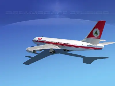 Boeing 707 Middle East 3D model