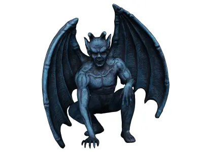 Gagoil03 statue of demon with wings 3D model