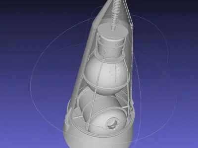Sputnik 2 Laika Capsule Cutaway And Assembly Printable Model 3D print model