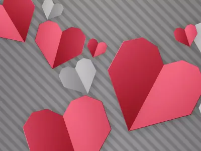HEART ARRAY PIECES Free low-poly 3D model
