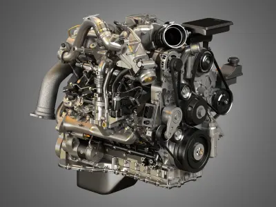 L5P Engine - V8 Turbo Diesel Engine 3D model