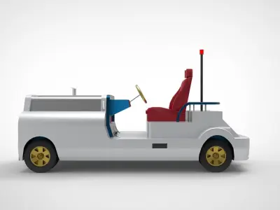 Airport Cargo and Loader Transporter 1 3D model