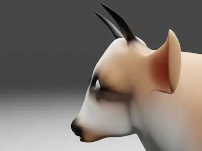  cartoon bull  3d  model Low-poly 3D model